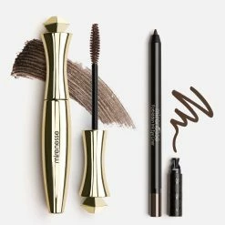 New 🤩 Mirenesse Natural Chocolate Brown Secret Lash 24hr Tubing Mascara + Liner Duo 💯